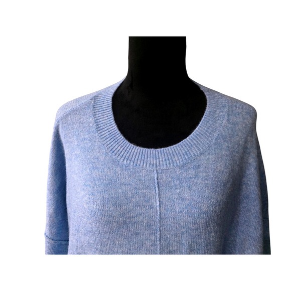 Vince Camuto Center Seam Crewneck Sweater Ice Blue Cozy Yarn Knit Womens Sz XXL - Picture 3 of 12